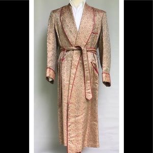 Sulka mens vintage paisley silk smoking robe s 40